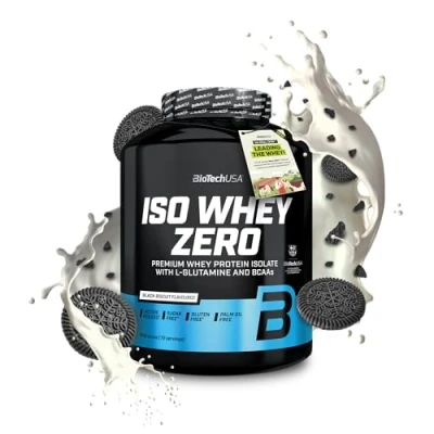 Imagen de BioTechUSA Iso Whey Zero Premium Protein Isolate Grass Fed Enzyme Free Sugar and Gluten free, 1816 g, Black biscuit