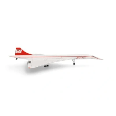 Imagen de herpa Modelo de avión Braniff International Concorde N81AC, Miniatura a Escala 1:500, Artículo colección, sin Soporte, Metal