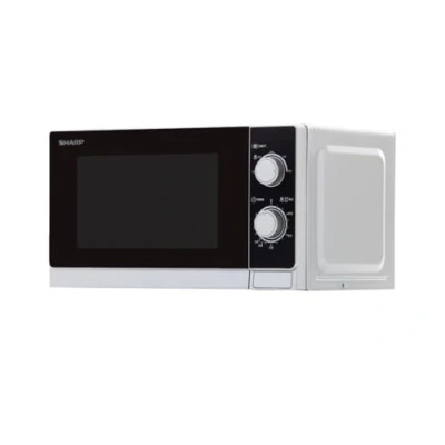 Imagen de Sharp R 200(IN) W Microondas, Control Mecánico, Silver, 800 W, 20 litros, Blanco