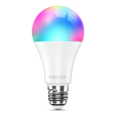 Imagen de Meross Bombilla LED Multicolor, Inteligente, WiFi, Regulable, Mando a distancia, 60 W, Equivalente E27, 2700 6500 K, Compatible con Alexa, Google Home. MSL120D