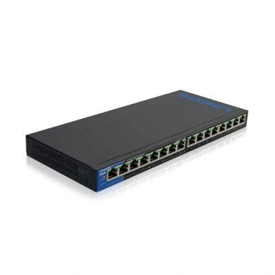 Imagen de Linksys LGS116P EU switch de red Gigabit no administrado 16 puertos con 8 PoE+, hasta 1000 Mbps, para empresas y particulares, vigilancia IP, divisor Ethernet sobremesa