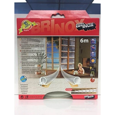 Imagen de Brinox B82550H Burlete silicona puertas y ventanas, color transparente