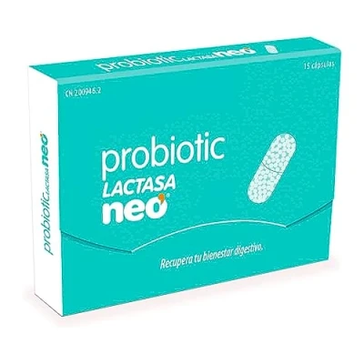 Imagen de NEO PROBIOTIC Lactasa 15 capsulas Probiótico Natural a Base de sin alérgenos, GMO, nanomateriales Tomar 1 para prevenir molestias por Lactosa