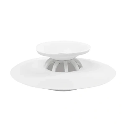 Imagen de Umbra Flex Tapón de drenaje y atrapacabello, Silicona, Blanco