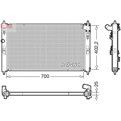 Imagen de DENSO DRM45053 Radiador, refrigeración del motor 700 424 25 MITSUBISHI: ASX SUV