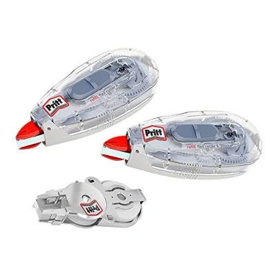 Imagen de STAEDTLER Roller correcteur Pritt Refill Flex Midway avec pointe flexible, fonction push &amp; pull, rechargeable, réécriture immédiate, set de 2 rollers rechargeables et 1 recharge