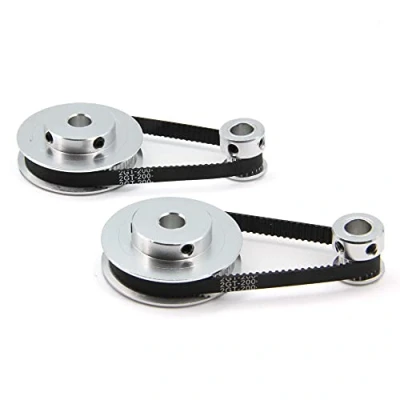 Imagen de Befenybay 2 Kit GT2 Polea de sincronización rueda aluminio con piezas longitud 200 mm ancho 6 cinturón
