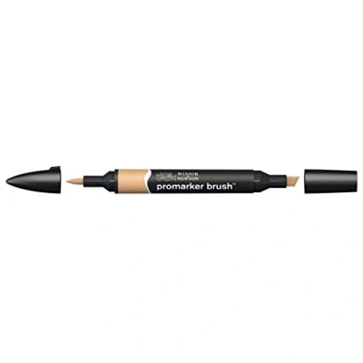 Imagen de Winsor &amp; Newton Promarker Brush Rotulador Doble Punta, Punta Pincel, Tinta Base Alcohol, Color Cinnamon (o427)