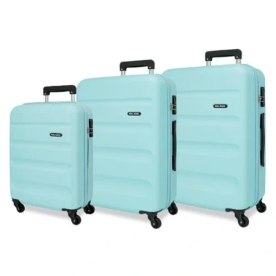 Imagen de Roll Road Flex Juego de Maletas Azul 55/65/75 cms Rígida ABS Cierre combinación Lateral 182L 9,62 kgs 4 Ruedas Equipaje Mano