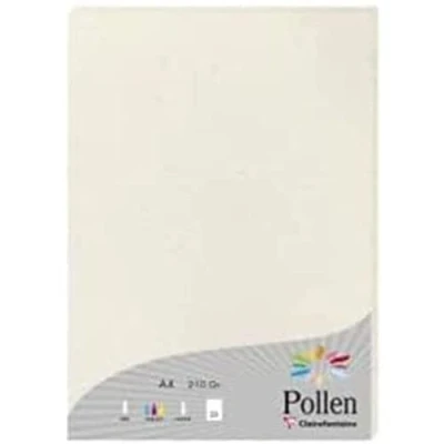 Imagen de Clairefontaine 55014C Funda de 25 hojas, tamaño A4 (21 x 29,7 cm) 210 g/m² Papel Natura 100 % reciclado, invitación, eventos y correspondencia, gama Pollen Premium
