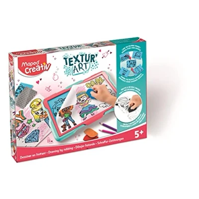 Imagen de Maped Creativ Textur&#039;Art Fashion Bandeja de Dibujo para niños a Partir 5 años, Multicolor