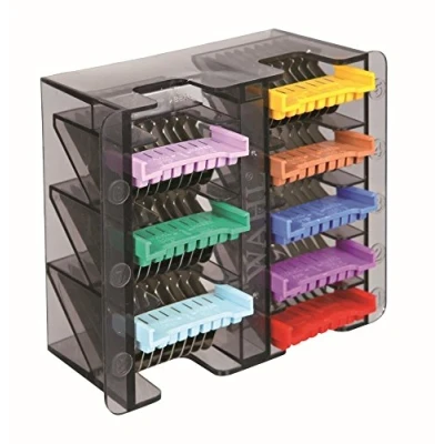 Imagen de Wahl Pack De Peines Metálicos Moser Con Código Colores En Una Caja Almacenamiento 3 Mm, 6 10 13 16 19 22 25 Mm 430 g