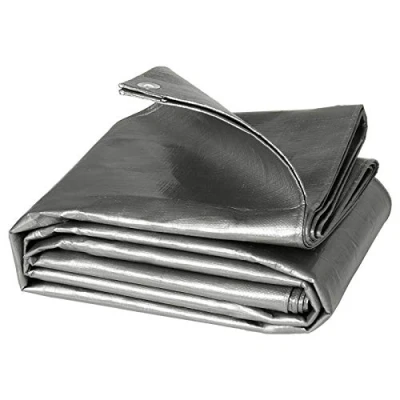 Imagen de WOLTU Lona Impermeable de Protección, Duradera con Ojales para Muebles, Jardín, Piscina, Coche 180 g/m² Gris 2x3m