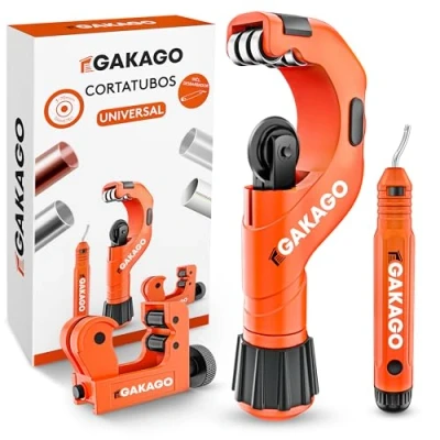 Imagen de Juego de Cortatubos Gakago 3 70mm con desbarbador versátil para todos los metales comunes como acero inoxidable, cobre, aluminio, o plástico (p.ej. PVC &amp; PE)