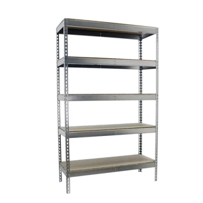 Imagen de SimonRack Estantería Metálica Almacenaje, Sin Tornillos, 5 Baldas Madera, Alta Capacidad Carga 400 kg, 2000x1800x600 mm, Taller Garaje Trastero, Galva/Madera