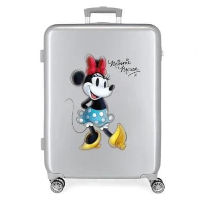 Imagen de Disney 100 Minnie Joyful Maleta mediana Gris 48x70x26 cms Rígida ABS Cierre TSA integrado 81L 2 kgs 4 Ruedas dobles