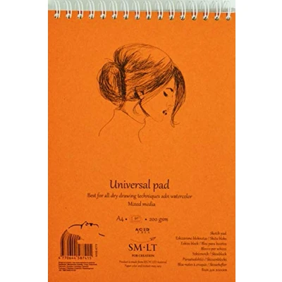 Imagen de smlt mixb de 40TS Authentic line Cuaderno para bocetos (A4, papel 200 gsm Mixed Media, 40 hojas