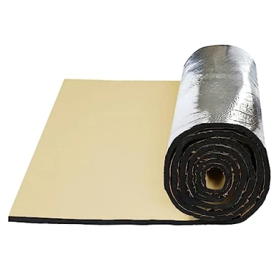 Imagen de sourcing map Aislante Térmico Acústico Insonorización Coche Aluminio Forro Papel Autoadhesivo 10mm De Espesor Espuma Impermeable 100cmX60cm