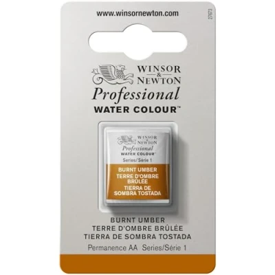 Imagen de Winsor &amp; Newton Acuarela Profesional Pintura De Acuarela, Alta Luminosidad, Resistente a la Luz, Calidad Archivo, 1/2 Godet, Color Tierra Sombra Tostada