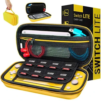 Imagen de Funda para Nintendo Switch Lite Estuche Protector rigida, Llevar Nueva Consola (2019) y Sus Juegos Accesorios Amarillo