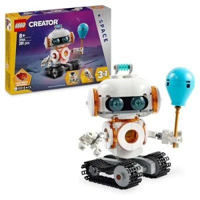 Imagen de LEGO Creator 3 en 1 Robot Espacial Transformable Maqueta de Cohete Juguete y Figura Perro, Juego Ciencia, Regalo para Niños Niñas 8 Años o Más 31164