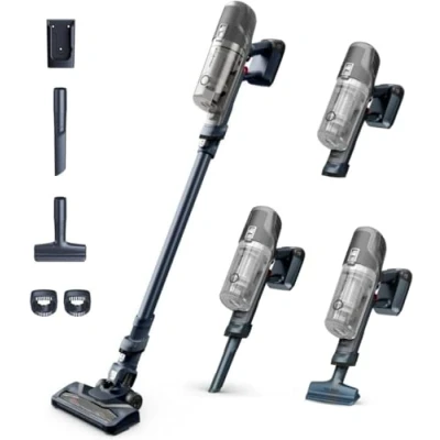 Imagen de Rowenta X Pert 6.60 Aspiradora sin cable de 100 W potencia, 45 min autonomía, gatillo función Boost, cabezal iluminación LED, solo 1,4 kg, capacidad 0,55 L, incluye accesorios, RH6836