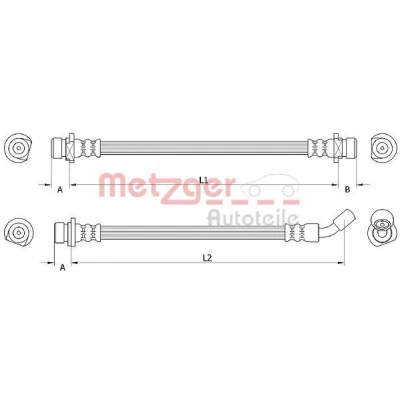 Imagen de METZGER 4111072 Latiguillos de Freno 234, 220 HONDA: CIVIC 8 Hatchback