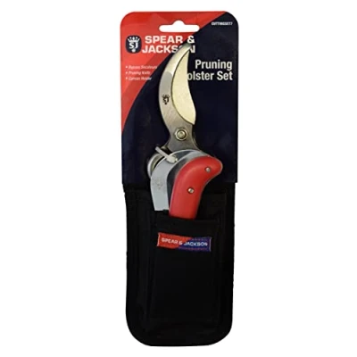 Imagen de Spear &amp; Jackson CUTTINGSET7 Juego de podadoras Bypass, Cuchillo y Estuche