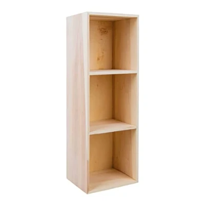 Imagen de Almacenamiento Rayher con parte superior abierta 3 compartimentos 62599000, estante de pared madera múltiples compartimentos, 32 x 11 8,7 cm, multicolor
