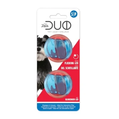 Imagen de Zeus Juguete Interactivo para Perros Duo Pelota con LED, 5cm, 2ud