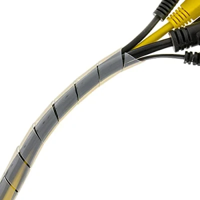 Imagen de SeKi Cinta en Espiral de 1,5 10 mm, 5 Metros, Transparente, Flexible, protección para Cables