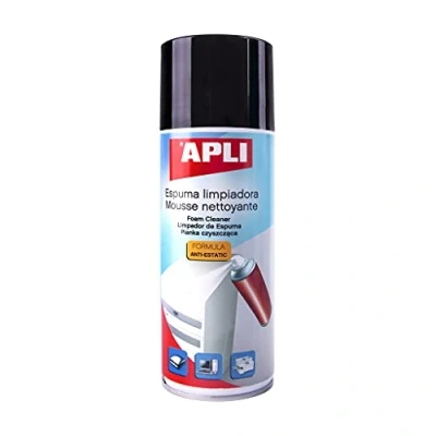 Imagen de APLI 11300 Espuma limpiadora multiusos 400 ml. Fórmula antiestática. Ideal para equipos informáticos