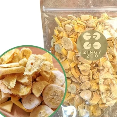 Imagen de Frutas Liofilizadas XL 350g Mezcla Plátano Seca, Piña, Mango Fruta Seca Pura Comida Liofilizada Freeze Dried Fruit Tropical Banana Pineapple Mix ZingyZoo