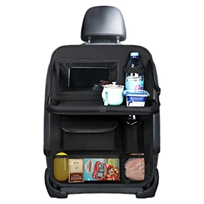 Imagen de Gsrhzd Organizador Asiento Coche, Protector Coche Respaldo, Niños, con Comedor Poseedor Bandeja, Sostenedor de Tablet Bolsillo, para Facilitar El Almacenamiento