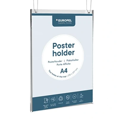 Imagen de OPUS 2 350010 Soporte para cartel, acrilico Transparente, A4 vertical