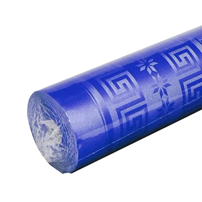 Imagen de Pro Nappe Ref R485019I Mantel de Papel Damasco desechable en Rollo 50 M Largo X 1,20 Ancho Color Azul Marino con Estampado Universal Chic y clásico