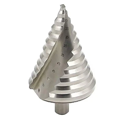 Imagen de Meichoon HSS Brocas Escalonada 6 60mm Ranura en Espiral de 12 Pasos Tamaños Grande Perforación Cono Cobalto Cortar, Ampliar,Hoja Metal, PVC Hoja Carpintería, Mango Triángulo DC18