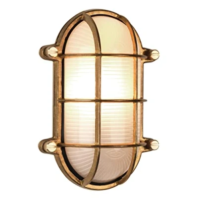 Imagen de Astro Thurso 1376006 Lámpara de pared ovalada regulable para exteriores, IP44, latón fundido, E27/ES, diseñada en Gran Bretaña