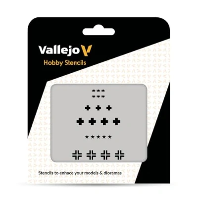 Imagen de Vallejo (VALST AFV001) AV Stencils 1:35 Asstd German WWII Tank Marks