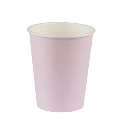 Imagen de 12 vasos de cartón 20 cl, color rosa viejo