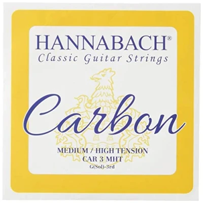 Imagen de Hannabach Cuerdas Para Guitarra Clasica Carbono Tension Media/Alta Cuerda Suelta G3/Sol3