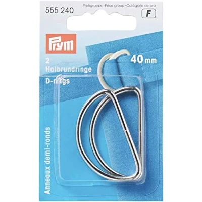 Imagen de Prym 555240 Anillos semicirculares (40 mm), color plateado