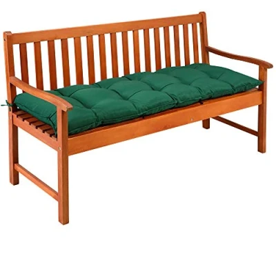 Imagen de Detex Cojín para Banco de jardín Verde 145x45x8cm Almohadilla sillón Doble Viscoelástico Hidrófugo