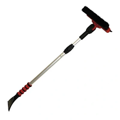 Imagen de Petex 4603 46030000 Cepillo para Nieve/Ice Scraper, con lámina de Caucho, 90 orientable (Mango Telescópico 86 132 cm