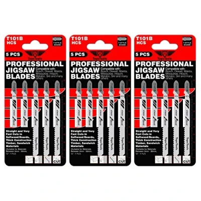 Imagen de 15 hojas de sierra calar TopsTools T101B compatibles con Bosch, Dewalt, Makita, Milwaukee y muchos más