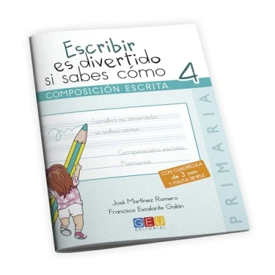 Imagen de Escribir es divertido si sabes como. Cuaderno 4 / Editorial GEU 4º Primaria Mejora la composición escrita Recomendado como repaso