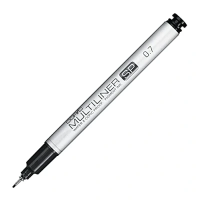 Imagen de Copic Multiliner SP 0,7 mm, Negro, Rotulador Fino de Aluminio con Punta Fina y Tinta pigmentada Resistente al Agua