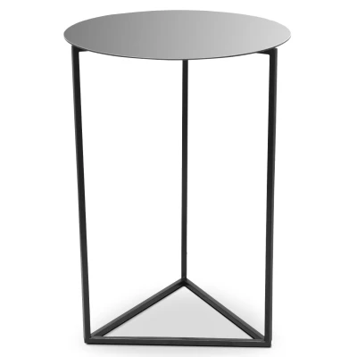 Imagen de Espejo y mesa auxiliar de metal Oliana Negro Menzzo
