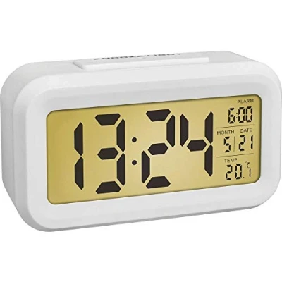 Imagen de TFA Dostmann 60.2018.02 Reloj Despertador Quarz Blanco Alarmzeiten 1