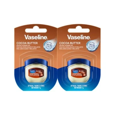 Imagen de Vaseline Lip Therapy Cocoa Butter, bálsamo labial nutritivo para una hidratación óptima, (Cocoa Butter (Pack de 2))